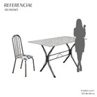 Conjunto Sala De Jantar Mesa Com 6 Cadeiras Natal Prata / Gra