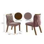 Conjunto Sala De Jantar Mesa Com 8 Cadeiras Liz Castanho/rosê