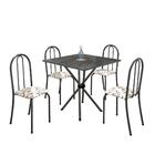 Conjunto Sala De Jantar Mesa Com Ardósia E 04 Cadeiras Ane B