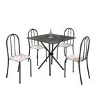 Conjunto Sala De Jantar Mesa Com Ardósia E 04 Cadeiras Ane B