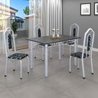 Conjunto Sala De Jantar Mesa Com Ardósia E 04 Cadeiras Bianca