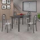 Conjunto Sala De Jantar Mesa Com Ardósia E 04 Cadeiras Iris A