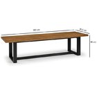 Conjunto Sala De Jantar Mesa Com Bancos 6 Lugares Madeira Mac