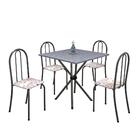 Conjunto Sala De Jantar Mesa Com Granito E 04 Cadeiras Ane B
