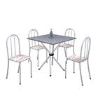 Conjunto Sala De Jantar Mesa Com Granito E 04 Cadeiras Ane B