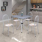 Conjunto Sala De Jantar Mesa Com Granito E 04 Cadeiras Ane B