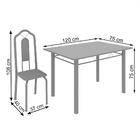 Conjunto Sala De Jantar Mesa Com Granito E 04 Cadeiras Bianca