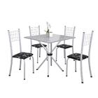 Conjunto Sala De Jantar Mesa Com Granito E 04 Cadeiras Dany P