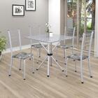 Conjunto Sala De Jantar Mesa Com Granito E 04 Cadeiras Dany P