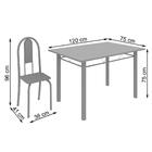 Conjunto Sala De Jantar Mesa Com Granito E 04 Cadeiras Iris A