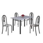 Conjunto Sala De Jantar Mesa Com Granito E 04 Cadeiras Iris P