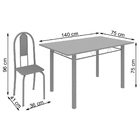 Conjunto Sala De Jantar Mesa Com Granito E 06 Cadeiras Iris P