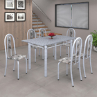 Conjunto Sala De Jantar Mesa Com Granito E 06 Cadeiras Iris P