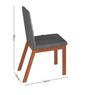 Conjunto Sala De Jantar Mesa Com Tampo De Vidro 160cm E 6 Cad