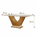 Conjunto Sala De Jantar Mesa Com Tampo De Vidro Safira 6 Cade