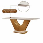 Conjunto Sala De Jantar Mesa Com Tampo De Vidro Safira 6 Cade