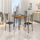 Conjunto Sala De Jantar Mesa Com Tampo Em Madeira Maciça E 04