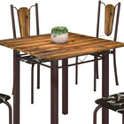 Conjunto Sala De Jantar Mesa Com Tampo Em Madeira Maciça E 04