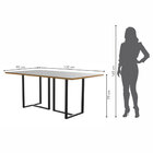 Conjunto Sala De Jantar Mesa Com Vidro 04 Cadeiras 135cm Aten