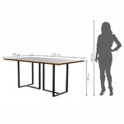 Conjunto Sala De Jantar Mesa Com Vidro 04 Cadeiras 135cm Aten