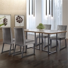 Conjunto Sala De Jantar Mesa Com Vidro 04 Cadeiras 135cm Aten