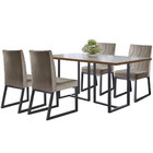 Conjunto Sala De Jantar Mesa Com Vidro E 04 Cadeiras 135cm At