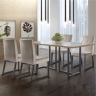 Conjunto Sala De Jantar Mesa Com Vidro E 04 Cadeiras 135cm At