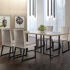 Conjunto Sala De Jantar Mesa Com Vidro E 04 Cadeiras 135cm At