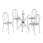 Conjunto Sala De Jantar Mesa Com Vidro E 04 Cadeiras Ane B Bo