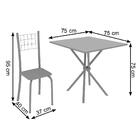 Conjunto Sala De Jantar Mesa Com Vidro E 04 Cadeiras Dany Ara