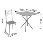 Conjunto Sala De Jantar Mesa Com Vidro E 04 Cadeiras Dany Bot