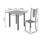 Conjunto Sala De Jantar Mesa Com Vidro E 04 Cadeiras Julia Ci