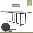 Conjunto Sala De Jantar Mesa Com Vidro E 06 Cadeiras Atena Ve