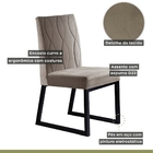 Conjunto Sala De Jantar Mesa Com Vidro E 06 Cadeiras Atena Ve