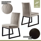 Conjunto Sala De Jantar Mesa Com Vidro E 06 Cadeiras Atena Ve