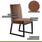 Conjunto Sala De Jantar Mesa Com Vidro E 06 Cadeiras Atena Ve