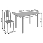 Conjunto Sala De Jantar Mesa Com Vidro E 06 Cadeiras Iris Bot