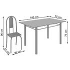 Conjunto Sala De Jantar Mesa Com Vidro E 06 Cadeiras Iris Par