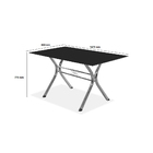 Conjunto Sala De Jantar Mesa Com Vidro E 06 Cadeiras Londres