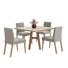 Conjunto Sala De Jantar Mesa Com Vidro E 4 Cadeiras Cristal