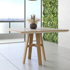 Conjunto Sala De Jantar Mesa Com Vidro E 4 Cadeiras Ônix  Nat