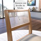 Conjunto Sala De Jantar Mesa Com Vidro E 6 Cadeiras Madeira M