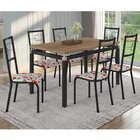 Conjunto Sala De Jantar Mesa Copenhague 136cm 6 Cadeiras Mont