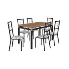 Conjunto Sala De Jantar Mesa Copenhague 136cm 6 Cadeiras Mont