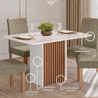 Conjunto Sala De Jantar Mesa Cris Piccola 136cm E 4 Cadeiras