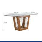 Conjunto Sala De Jantar Mesa Cuenca Tampo Vidro/mdf Com 6 Cad