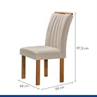 Conjunto Sala De Jantar Mesa Cuenca Tampo Vidro/mdf Com 6 Cad