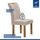 Conjunto Sala De Jantar Mesa Cuenca Tampo Vidro/mdf Com 6 Cad