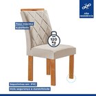 Conjunto Sala De Jantar Mesa Cuenca Tampo Vidro/mdf Com 6 Cad