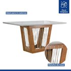 Conjunto Sala De Jantar Mesa Cuenca Tampo Vidro/mdf Com 6 Cad